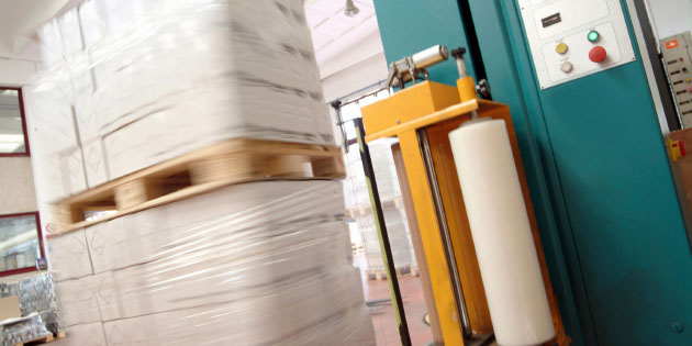 Pallet wrapping machines use drives to ensure goods aren't damaged