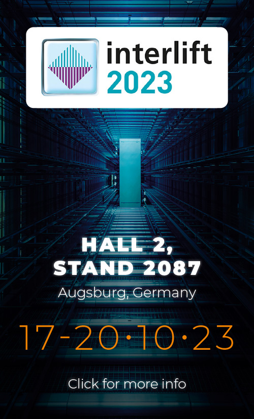 Interlift 2023, find us in hall 2, stand 2087 from 17th to 20th October 2023