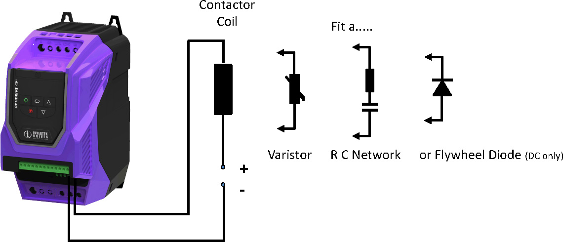 Suppressing an Inductive load on a relay
