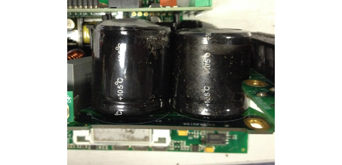 Capacitors can fail due to Overheating