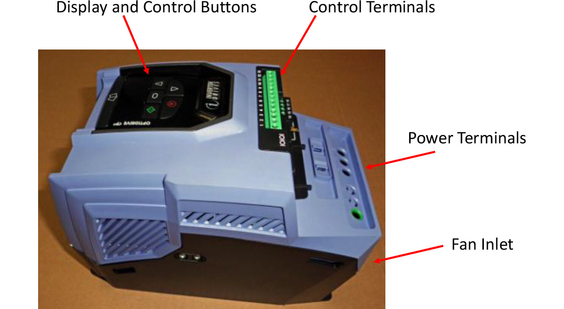 Typical small (2.2kW) Variable Frequency Drive